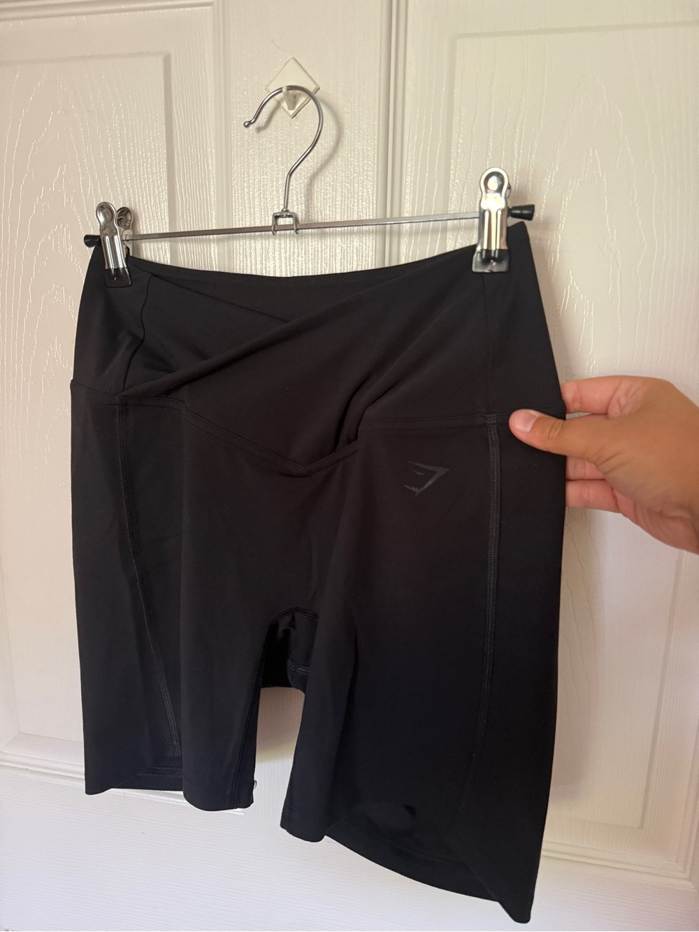 NWOT Gymshark Crossover Waistband Black Biker Shorts / Size Small